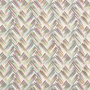 Dekorační látka Gobelín Klikatá linka – světle béžová/modrá, 