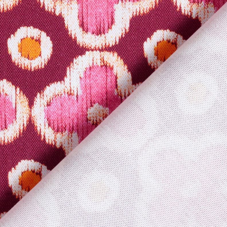 Dekorační látka Plátno Vzhled výšivky – bordó/pink,  image number 4