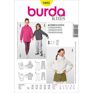 Triko s kapucí / kalhoty na běh…, Burda 9482, 