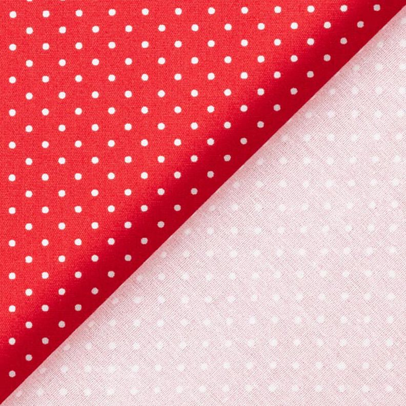 Bavlněný popelín Malé puntíky – červená/bílá,  image number 6