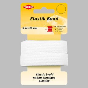 Elastická stuha [3 m] – bílá | Kleiber, 