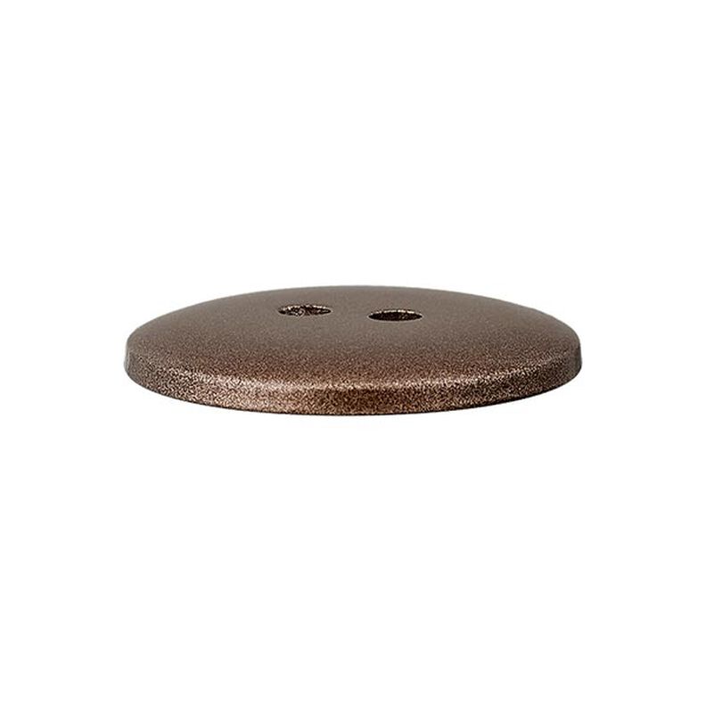 Polyesterový knoflík metalický 2dírkový – hnědá, image number 2