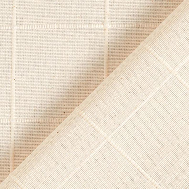 Dekorační látka Mřížková kostka, recyklovaná – přírodni,  image number 3