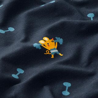 Bavlněný žerzej Silná myška | PETIT CITRON – noční modrá, 