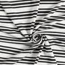 Viskózový žerzej s nepravidelnými třpytivými pruhy – vlněná bílá/černá,  thumbnail number 3