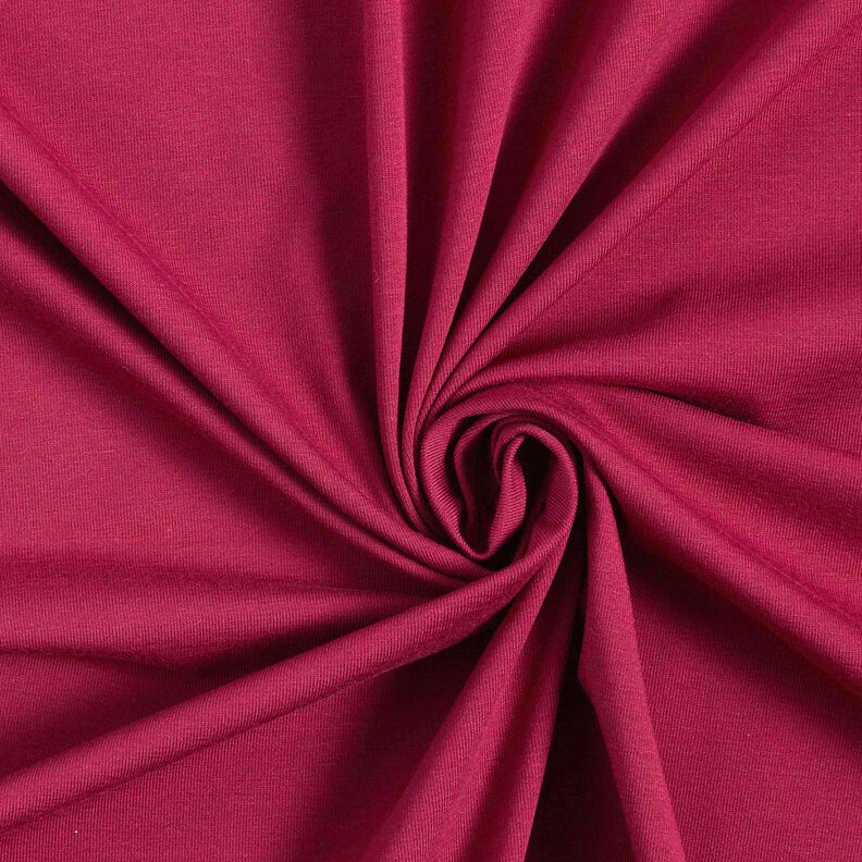 Bavlněný žerzej Medium jednobarevný – purpurová, image number 1