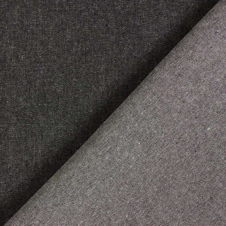 Těžký bavlněný denim – černá,  image number 3