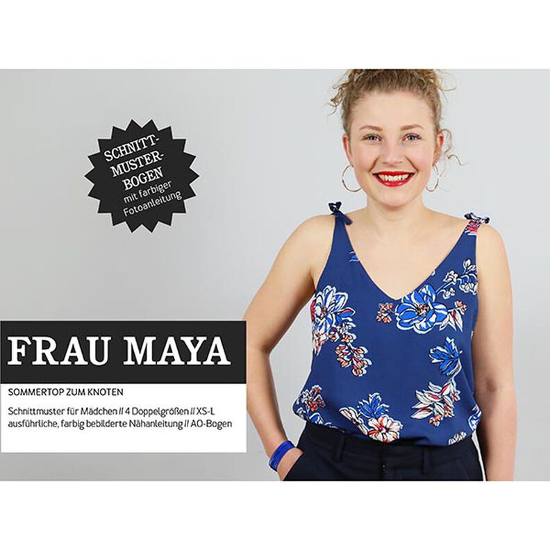 FRAU MAYA – letní top s uzlem, Studio Schnittreif  | XS -  L,  image number 1