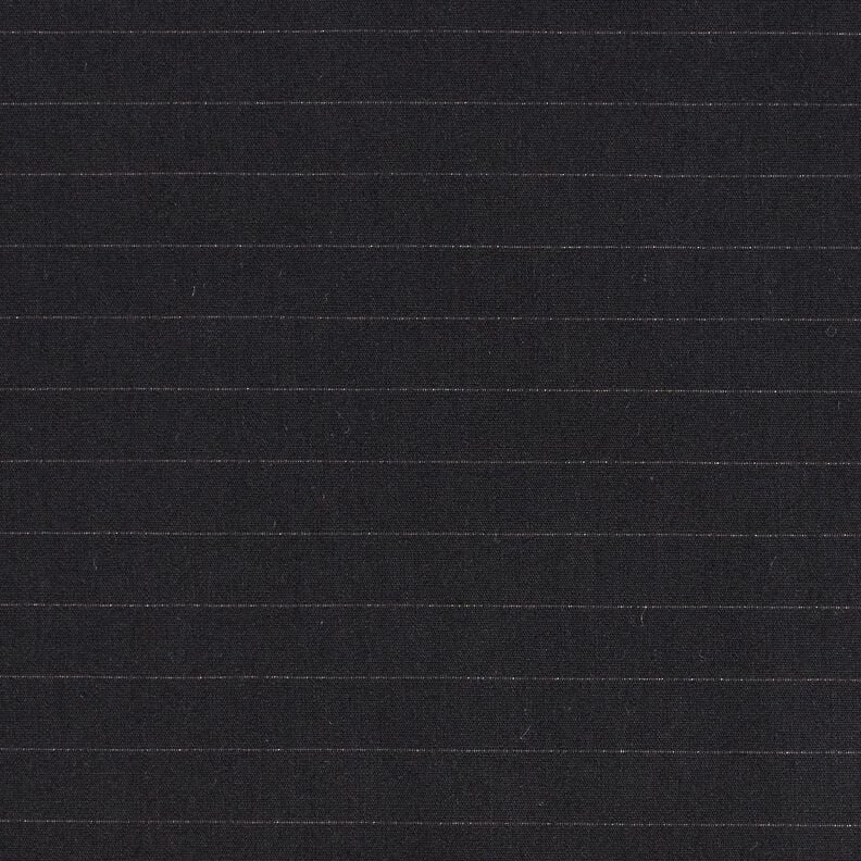 Bavlněná tkanina s vodorovnými pruhy – černá,  image number 1