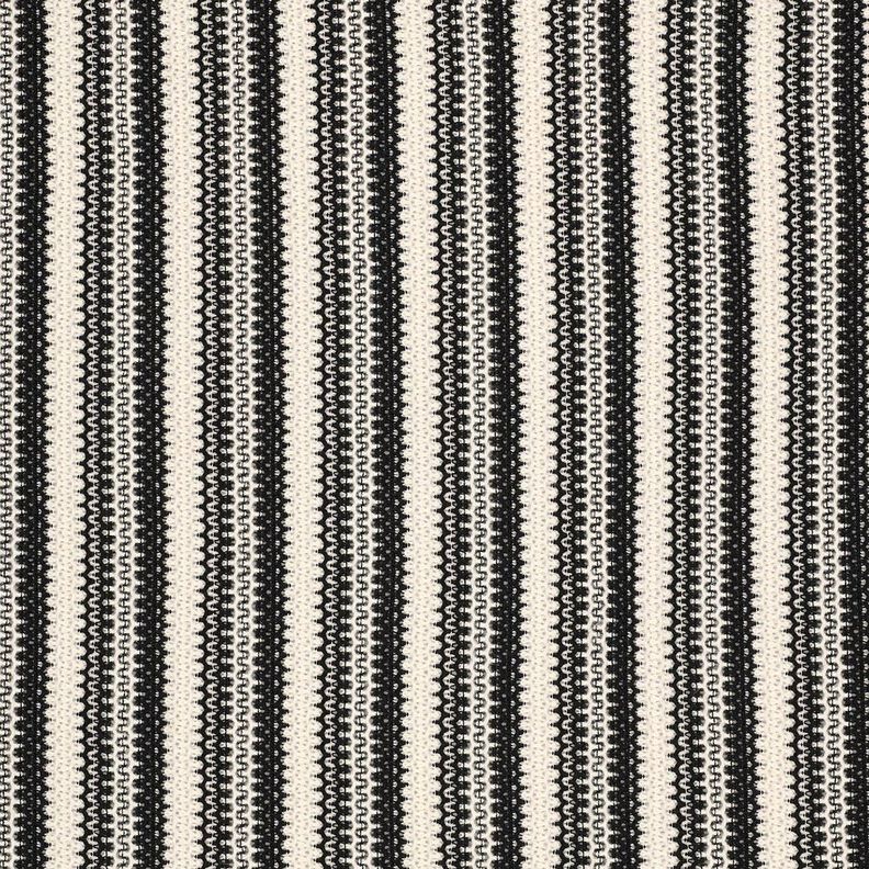 Pletenina Pruhy | Poppy Fabrics – černá/vlněná bílá,  image number 1