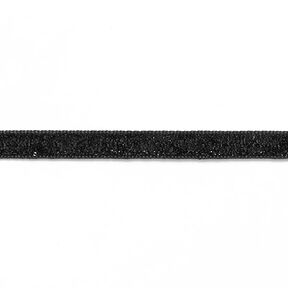 Sametová stužka Metalický [10 mm] – černá, 