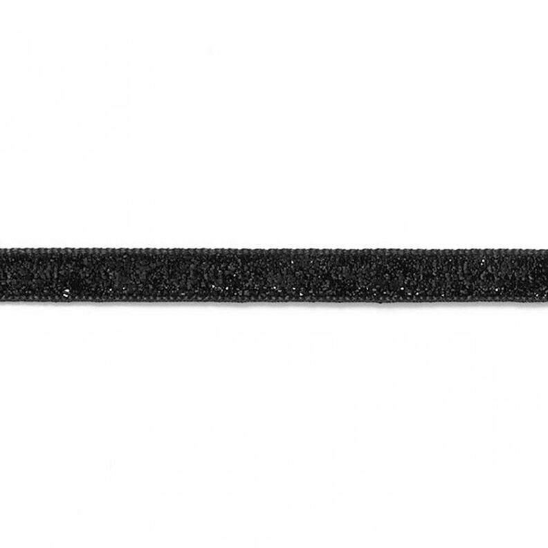 Sametová stužka Metalický [10 mm] – černá,  image number 2