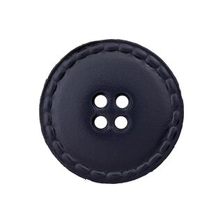 Kožený knoflík 4dírkový – královská modr, 