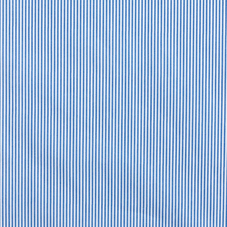 Bavlněný popelín Mini pruhy – královská modr/bílá,  image number 1