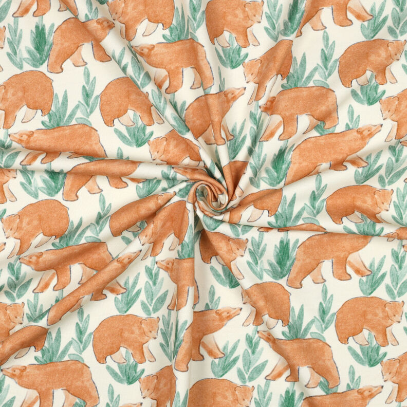 Francouzské froté letní teplákovina Akvareloví medvědi digitální potisk | Poppy Fabrics – vlněná,  image number 3