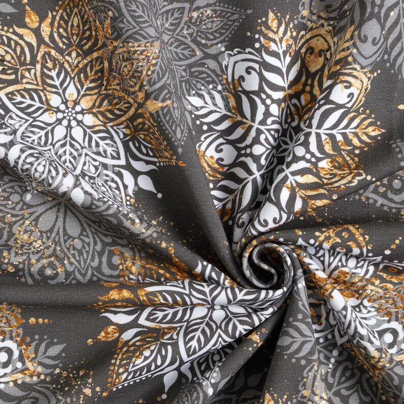 Francouzské froté Zimní magie mandaly | Glitzerpüppi  – starostříbrná/starozlatá,  image number 3