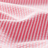 Seersucker bavlněná směs proužkovaná – červená/vlněná bílá,  thumbnail number 2