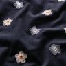 Babycord vyšívané květiny – noční modrá,  thumbnail number 2