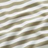 Francouzské froté letní teplákovina Pruhy barvené v přízi – vlněná bílá/světle khaki,  thumbnail number 2