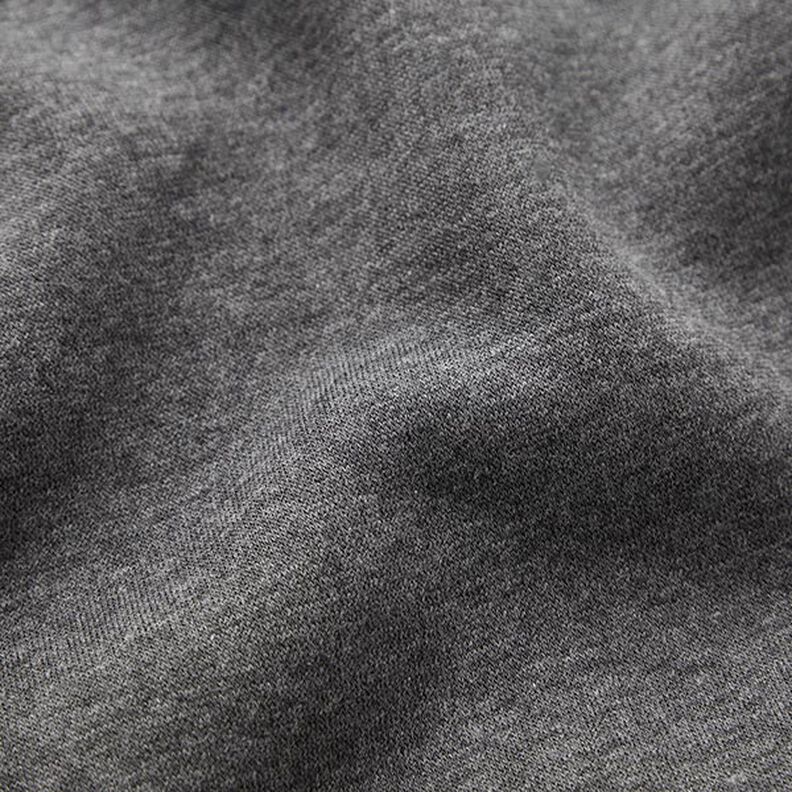 Teplákovina počesaná melanž – tmavě šedá, image number 3