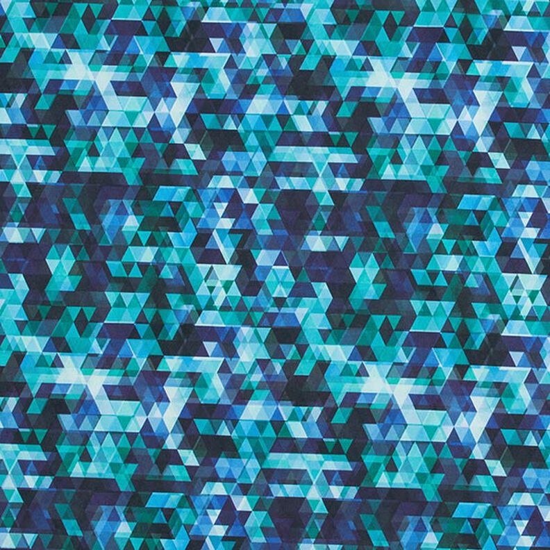 Softshell Barevné trojúhelníky digitální potisk – noční modrá/tyrkysová,  image number 1