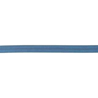 Elastická lemovací stuha  lesklý [15 mm] – džínově modrá, 
