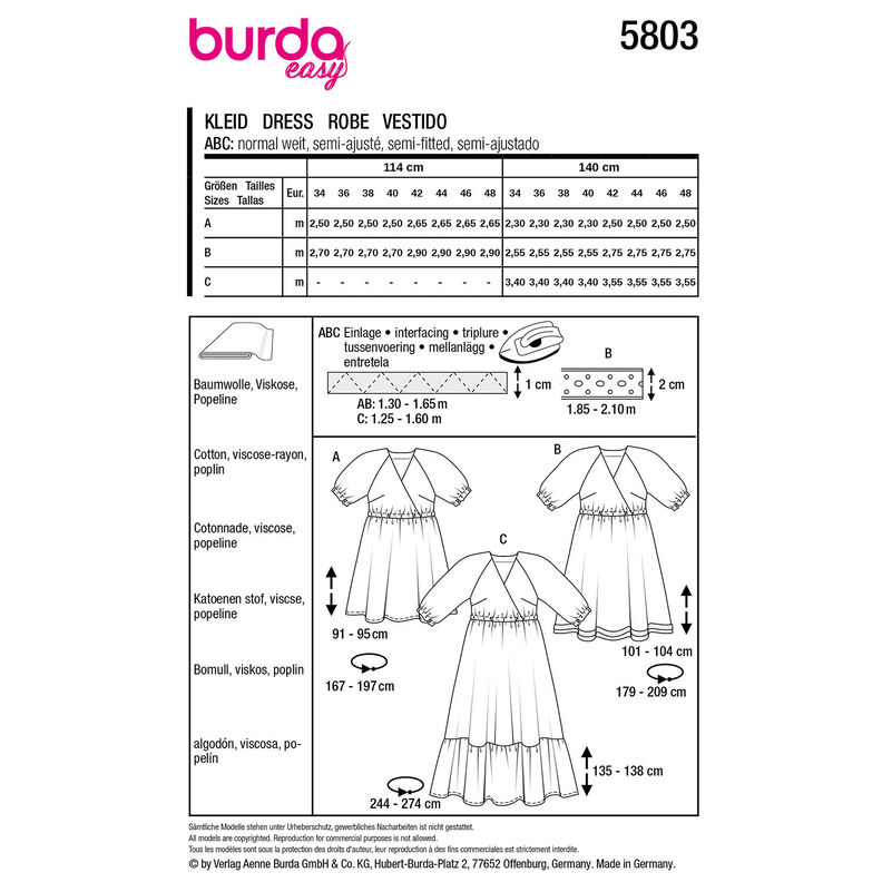 Šaty | Burda 5803 | 34-48, image number 12