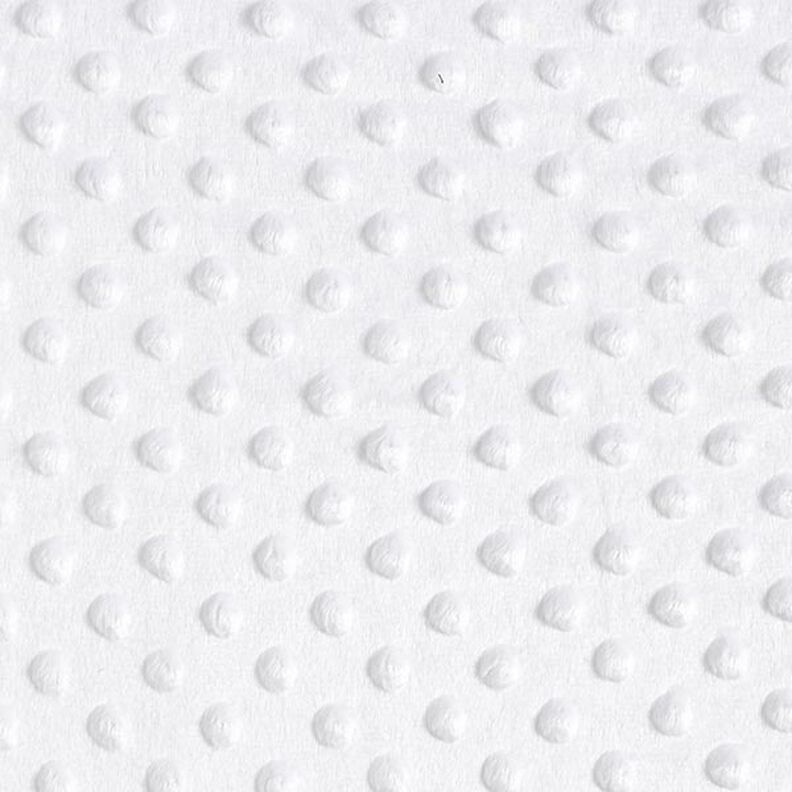 Hebký fleece vyražené puntíky – bílá,  image number 1