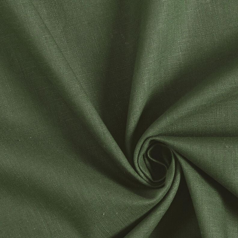 Lněná látka Ramie mix medium – jedlově zelená,  image number 1