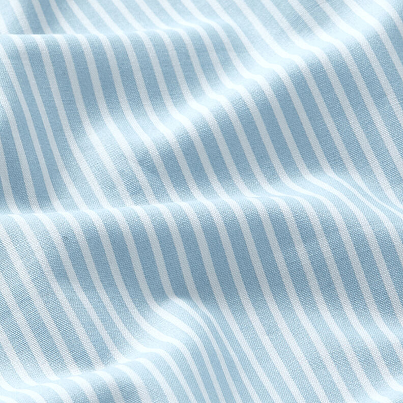 Bavlněný popelín Proužky – světle modra/bílá,  image number 2