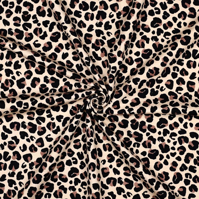 Francouzské froté letní teplákovina Malý leopardí vzor digitální potisk | Poppy Fabrics – světle,  image number 3