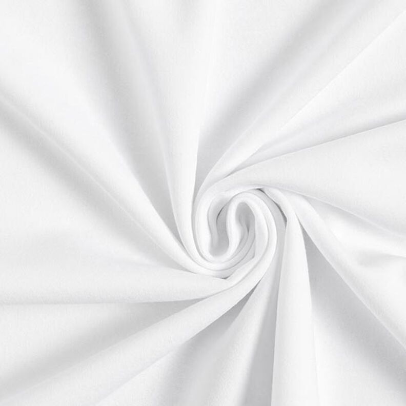 Lehká bavlněná teplákovina jednobarevná – bílá,  image number 1
