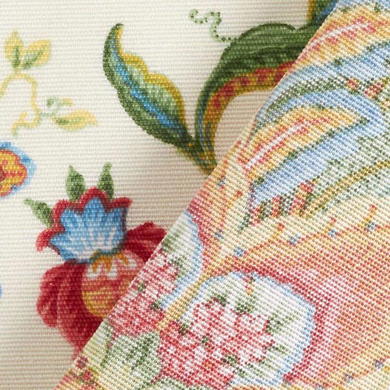 Dekorační látka Plátno Orientální květinové ornamenty 280 cm – přírodni/zelená,  image number 4