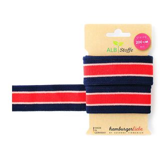 GOTS Bio žakárové stuhy STRIPE ME COLLEGE [200 cm | 3,5 cm] | Albstoffe | Hamburger Liebe, 