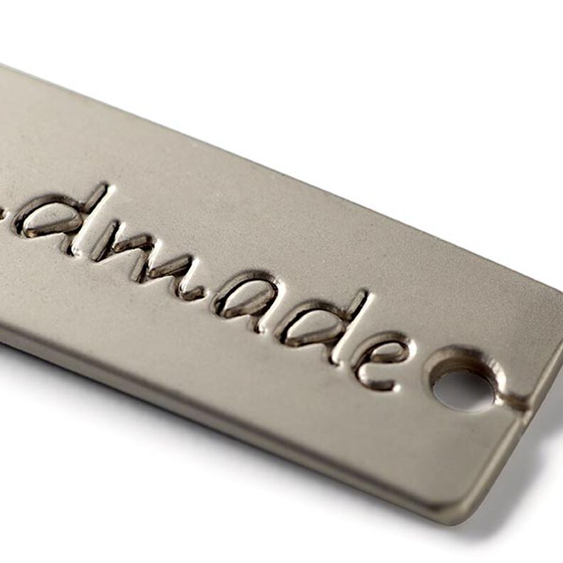 Placky s nápisem „handmade“ [ 3 x 1 cm ] | Prym – stříbrná kovový/zlatá,  image number 3