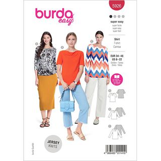tričko  | Burda 5926 | 34-48, 