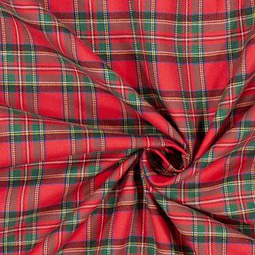 Bavlněný flanel Skotské káro Glenside – červená, 