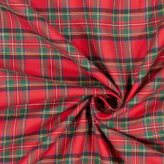 Bavlněný flanel Skotské káro Glenside – červená, 