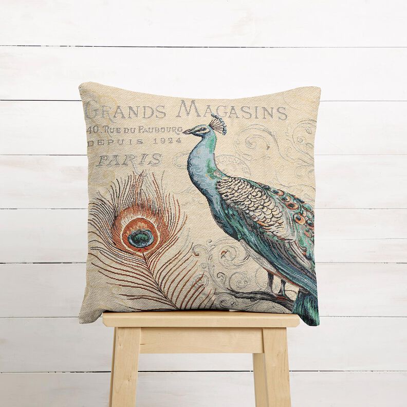 Dekoračn&iacute; panel Gobel&iacute;n P&aacute;v &ndash; světle b&eacute;žov&aacute;/modr&aacute;,  image number 6