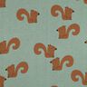 Teplákovina počesaná Veverky | Poppy Fabrics – rákosove zelená/bronzová,  thumbnail number 1