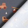 Bavlněný popelín Stavební vozidla digitální potisk – antracitová,  thumbnail number 4