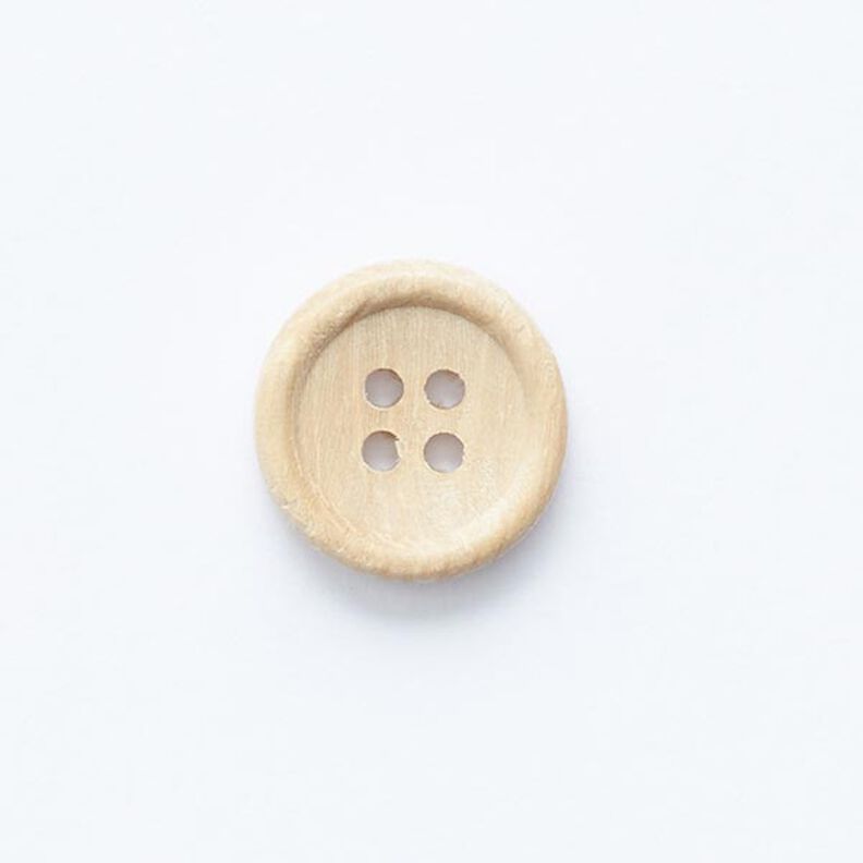 Dřevěný knoflík 4dírkový – béžová,  image number 1