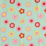 Povrstvená bavlna Veselé květiny | Poppy Fabrics – mátová/citrónově žlutá,  thumbnail number 1