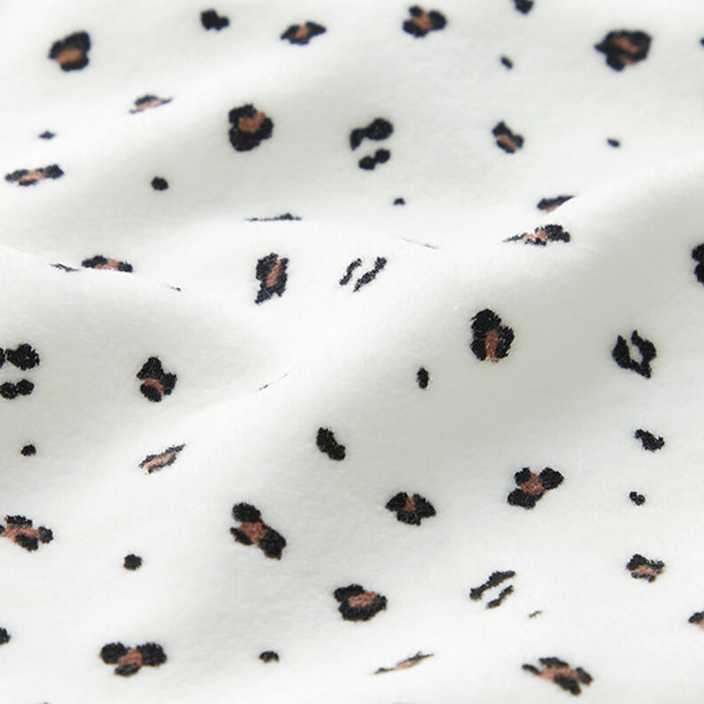 Plyš nicki Malý leopardí vzor – bílá,  image number 2