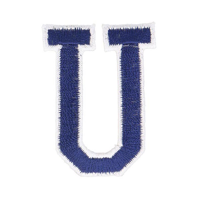 Aplikace písmeno U [ Výška: 4,6 cm ] – namornicka modr,  image number 1