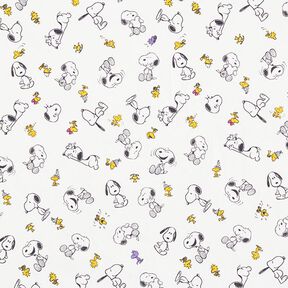 Bavlněný popelín, licenční látka, Snoopy & Woodstock | Peanuts ™ – bílá, 