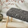 Dekorační látka Žakár Zebra – slonová kost/černá,  thumbnail number 6