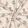 Bavlněný flanel Drzí dinosauři | Poppy Fabrics – přírodni/smaragdově zelená,  thumbnail number 3