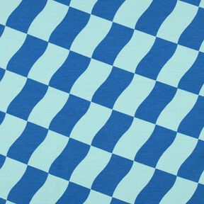 Měkké zvlněné kostky | Poppy Fabrics – královská modr/ledově modrá, 