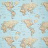 Dekorační otomanu Mapa světa – baby modra,  thumbnail number 1